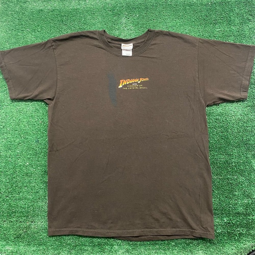 Vintage Y2K Indiana Jones Crystal Skull Shirt Movie Logo Tee